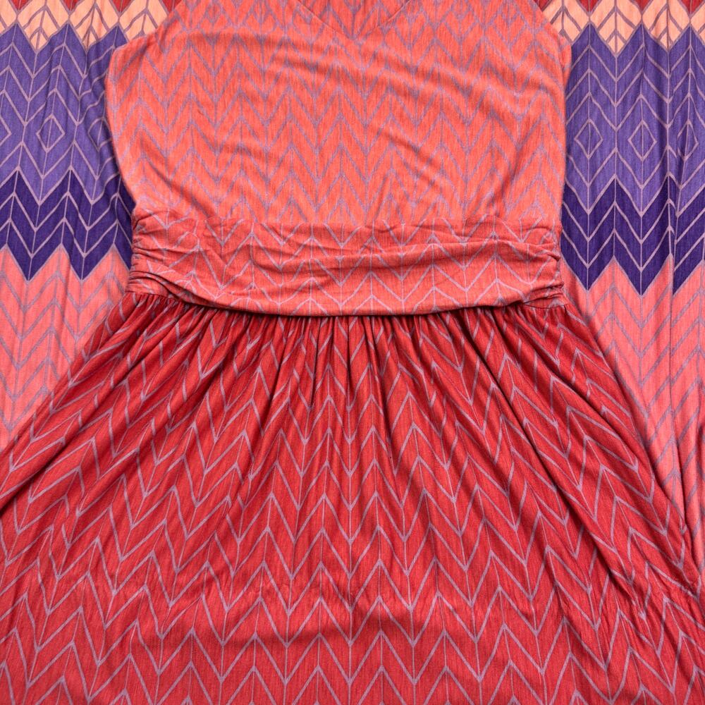 Nomad Morgan Carper Geo Print Super Soft Blousen Maxi Dress Women's Size Large - Picture 4 of 12